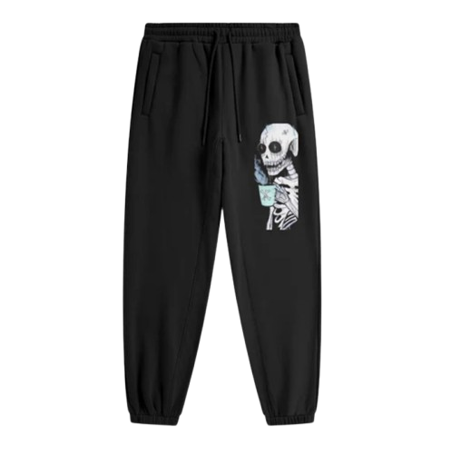 Unspoken Thirsty Skull Fleece Joggers